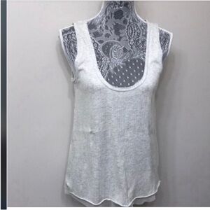 J. Crew Women’s Light Gray With Sequins Fitted Sleeveless Tank Top S